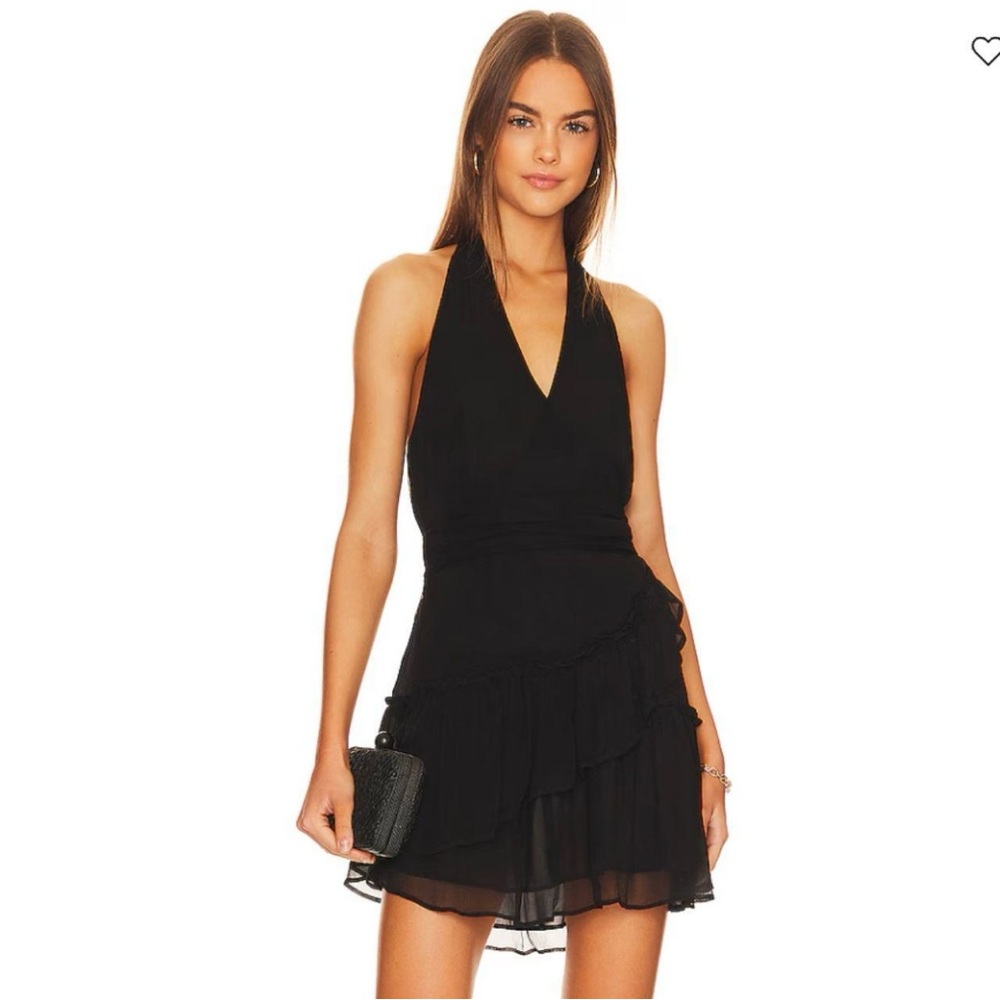 LoveShackFancy Aleena Halter Mini Dress